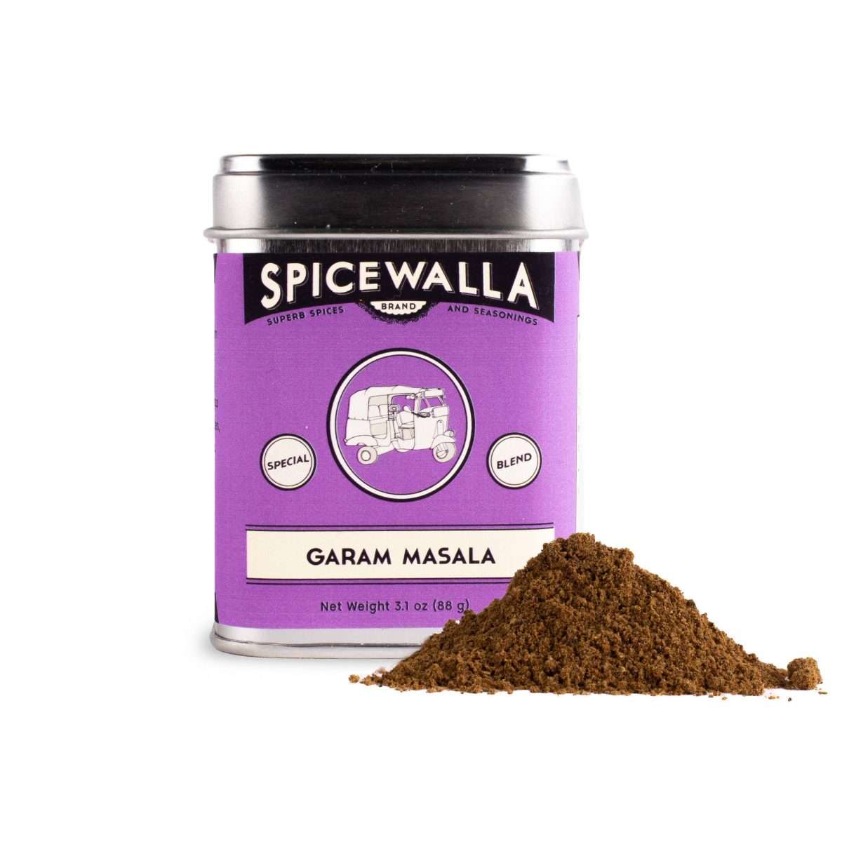 Spicewalla Garam masala spice in a large tin