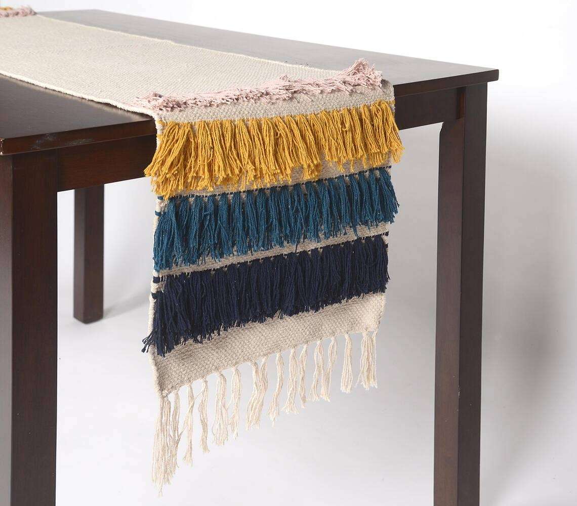 Handwoven Cotton Table Runner | Sudha's Emporium