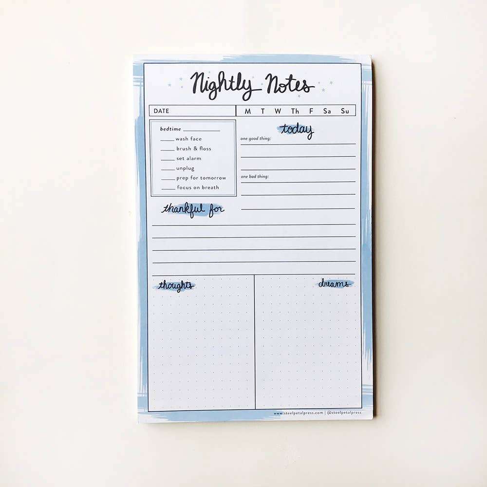 Nightly Notes Notepad | Sudha's Emporium