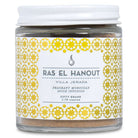 Villa Jerda Ras el Hanout spice in a glass jar. 