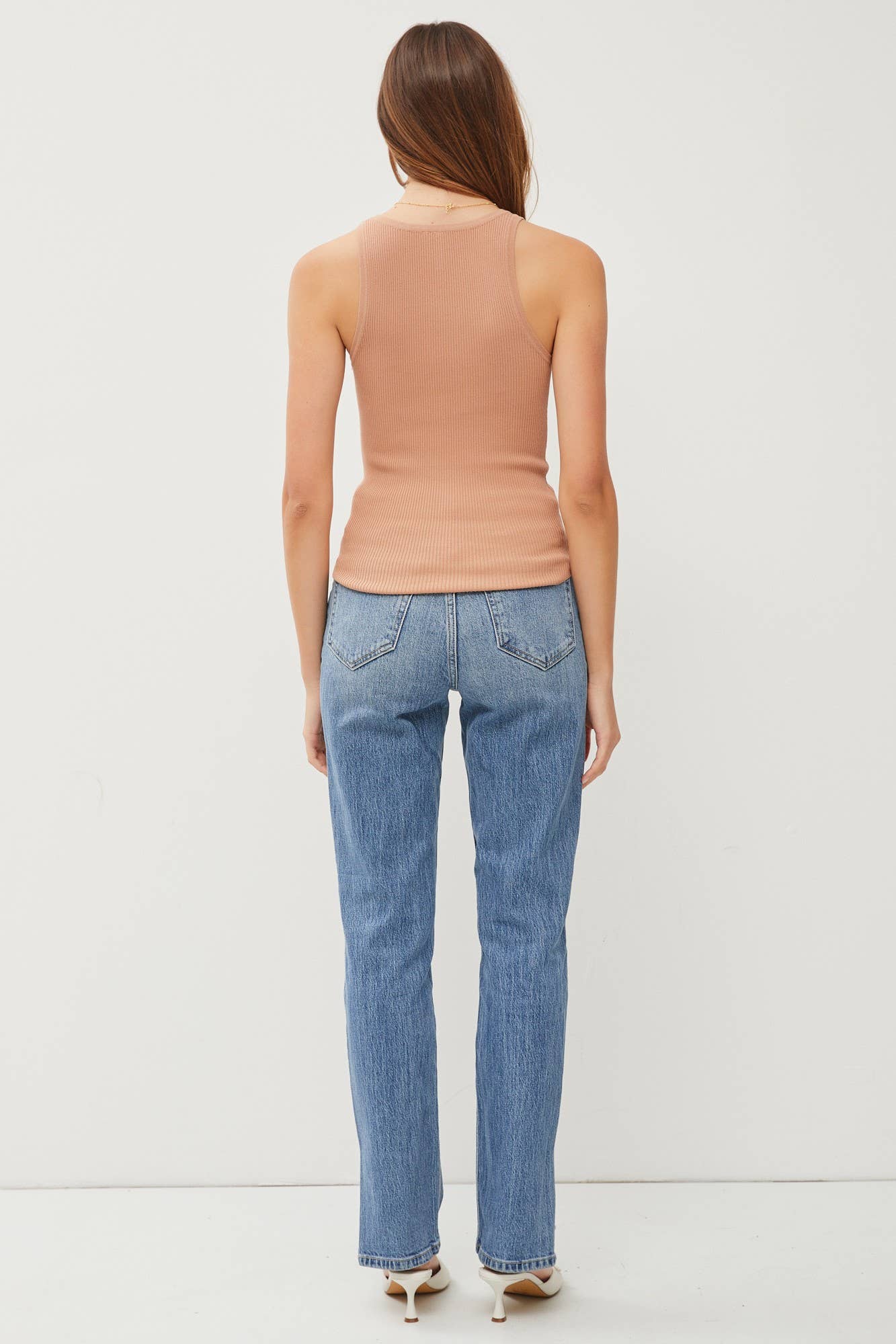 Ribbed Tank Top - Close-Up of Ribbed Knit Texture | Soft Stretch Fabric