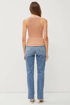 Ribbed Tank Top - Close-Up of Ribbed Knit Texture | Soft Stretch Fabric