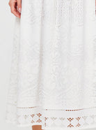 Lace Midi Skirt - Back View | Flattering Midi Length