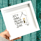 And So Together They Built a Life They Loved - 6x6 Framed Sea Glass Art | Front View