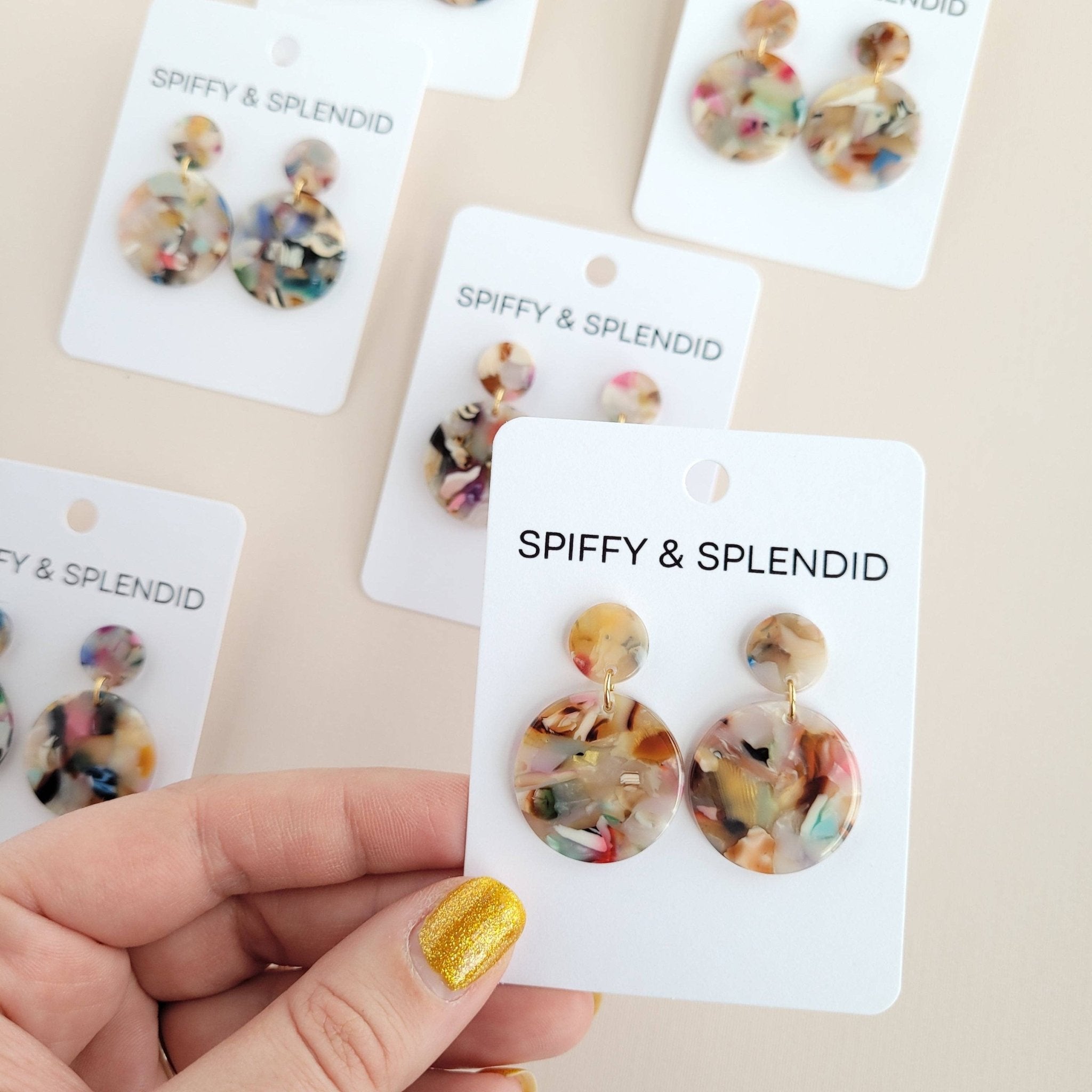 Addy Earrings by Spiffy & Splendid – Multicolor Acrylic Earrings 