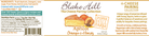Nutrition/Ingredient label for Apricot Orange Honey Jam by Blake Hill Preserves – a gourmet citrus fruit preserve