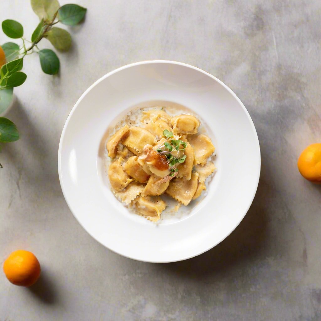 Pasta topped with Apricot Orange Honey Jam by Blake Hill Preserves – a gourmet citrus fruit preserve