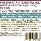 Blake Hill Preserves Caramelized Fig Jam Label containing Nutritional Facts and Ingredients 