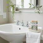 Kind Apothecary Goat's Milk Facial Cleansing Bar unscented in a bathroom setting 