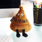 Happens! Plush in the shape of poop in an office setting