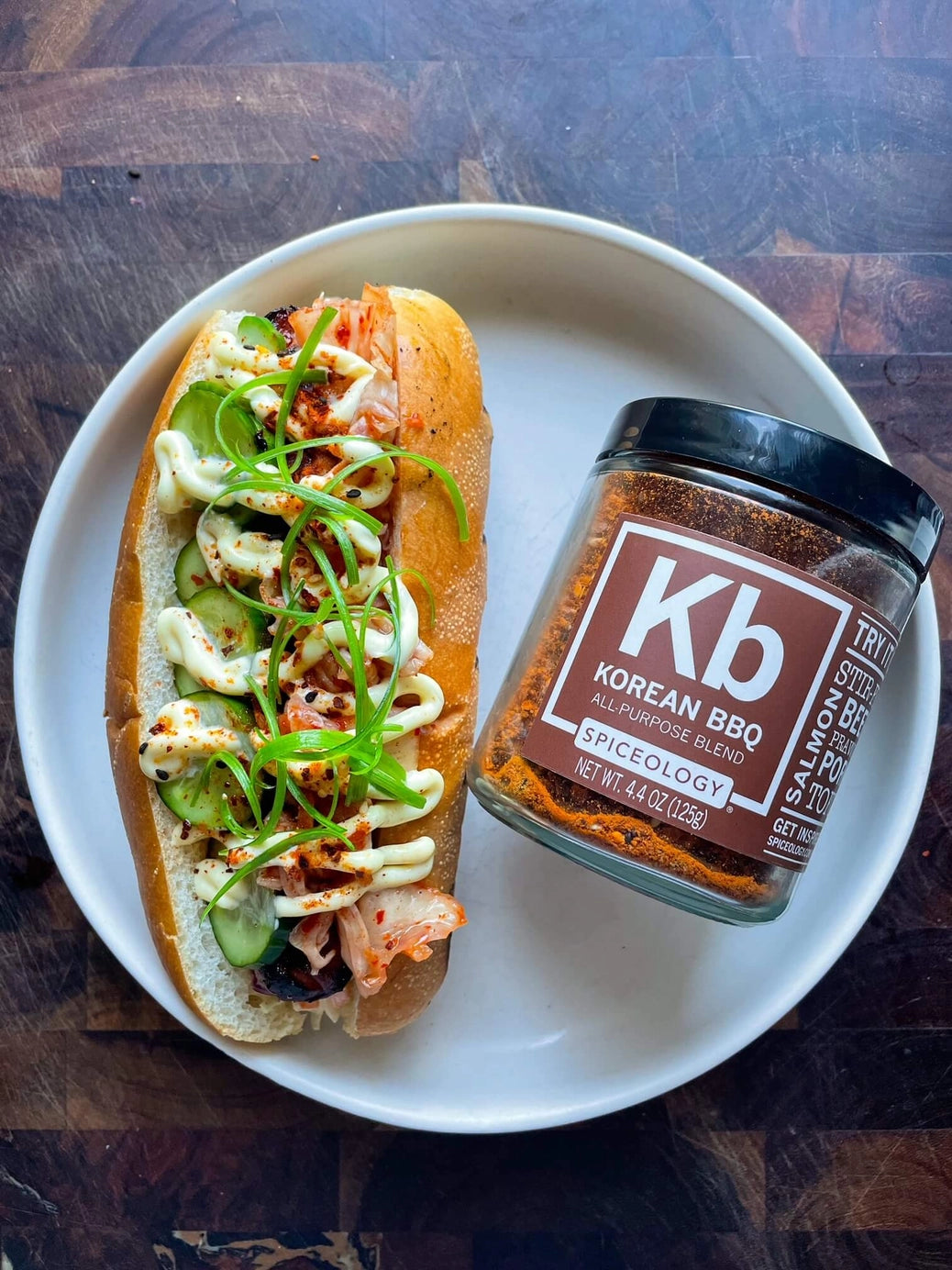 Sandwich seasoned with Korean BBQ Rub by Spiceology – a sweet and savory Korean-style grilling spice