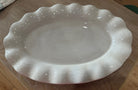 Signature White Ruffle Oval Platter | Sudha's Emporium
