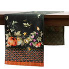 Pumpkin Garden Table Runner by Maison d'Hermine, featuring pumpkins and floral patterns on a wooden table
