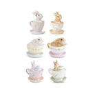 Resin Bunnies In Tea Cups - Whimsical Bunny Figurines