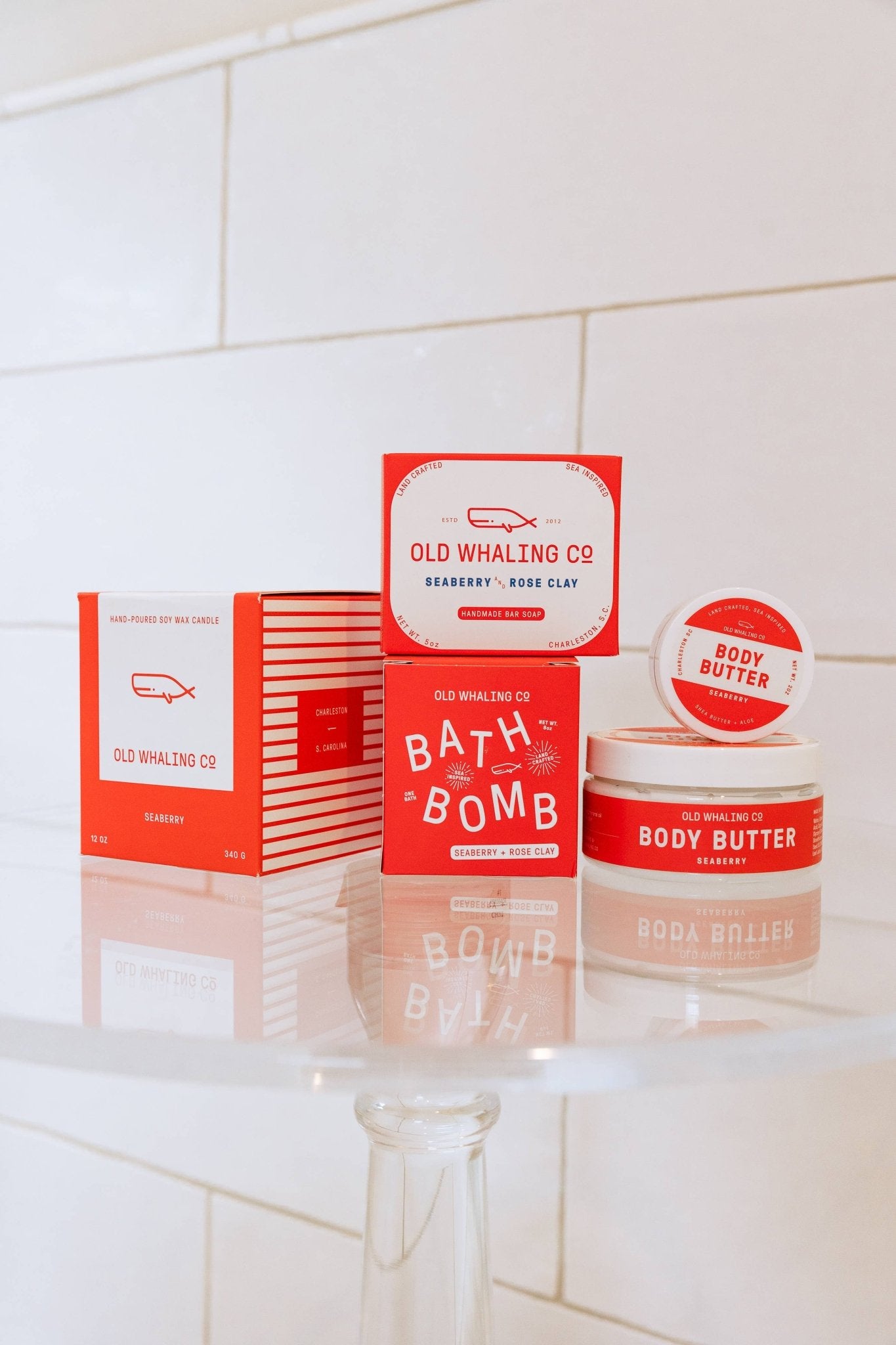 Seaberry Candle by Old Whaling Co with other Seaberry products