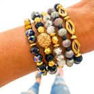 Starlight Bracelet Stack - Gold & Crystal