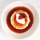Pancakes topped with Strawberry Rhubarb Preserve by Blake Hill Preserves – a gourmet homemade preserves 