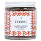 Villa Jerda Aleppo spice in a glass jar.