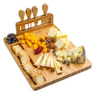 Bamboo Cheese Board and Knife Set | Sudha's Emporium
