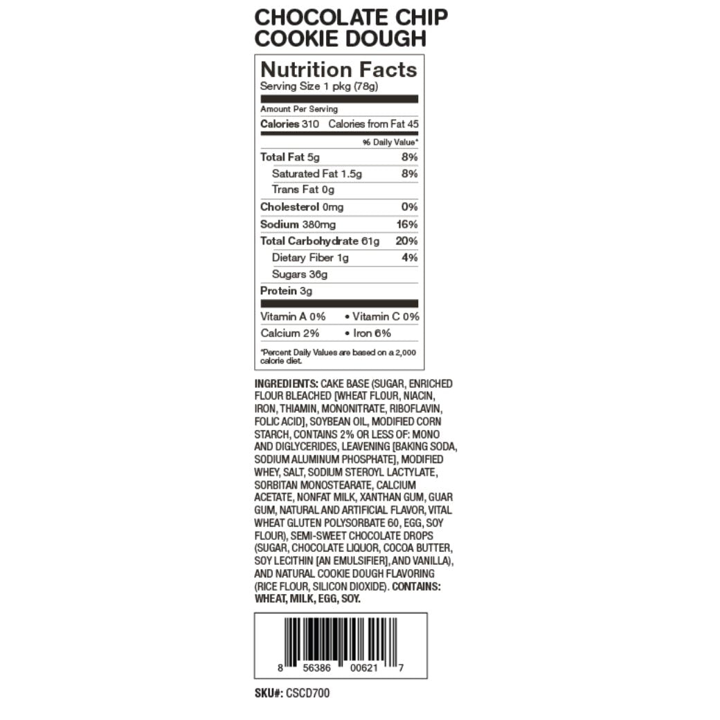 Chocolate Chip Cookie Dough Cake Microwave Single | Sudha’s Emporium Gourmet, Gifts & Décor | Corning, NY
