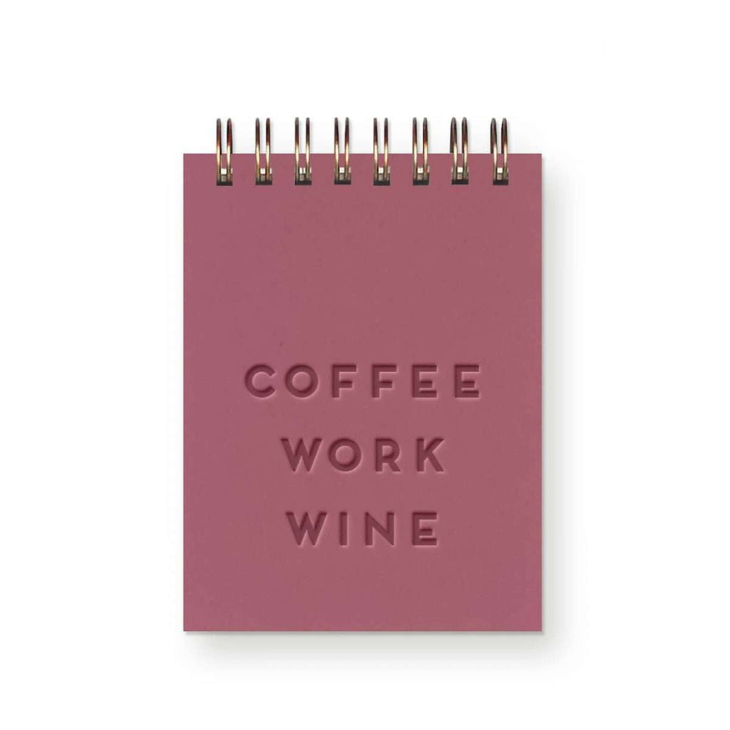 Coffee Work Wine Mini Jotter Notebook | Sudha’s Emporium Gourmet, Gifts & Décor | Corning, NY