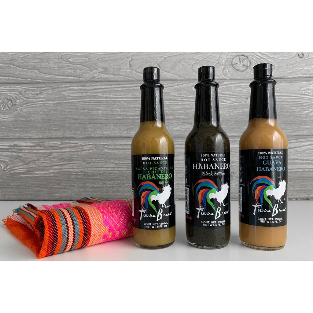 Habanero Hot Sauce Trio & Servilleta | Sudha’s Emporium Gourmet, Gifts & Décor | Corning, NY