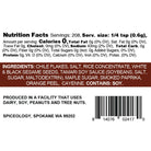 Nutrition facts and ingredients used in Spiceology Korean BBQ Rub. 