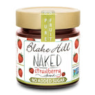 Blake Hill Preserves No Sugar Added Strawberry Spread jam in a glass jar. 