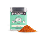 Spicewalla Piri Piri spice in a large tin. 