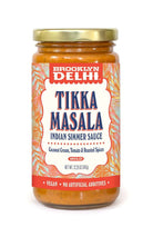Brooklyn Delhi Vegan Tikka Masala in a glass jar.